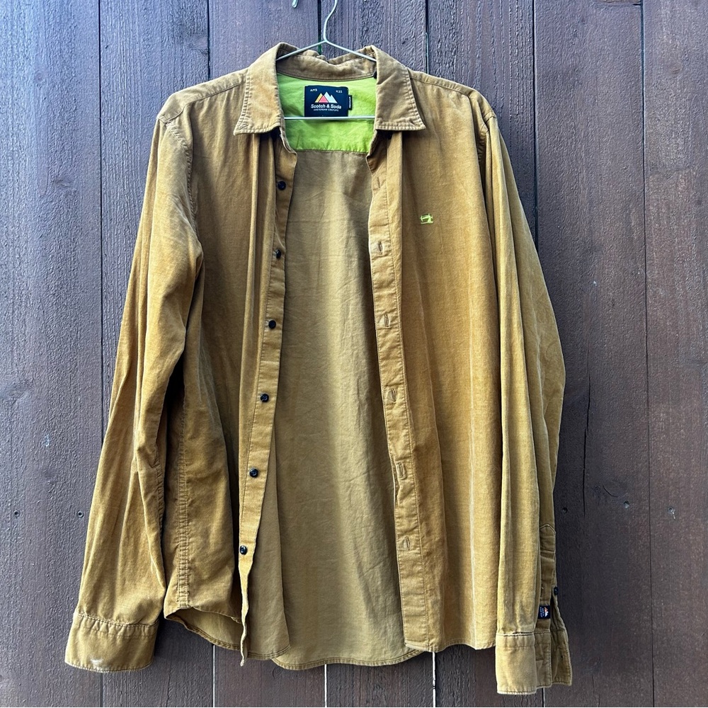 SCOTCH & SODA micro cord super soft shirt. Size Medium
